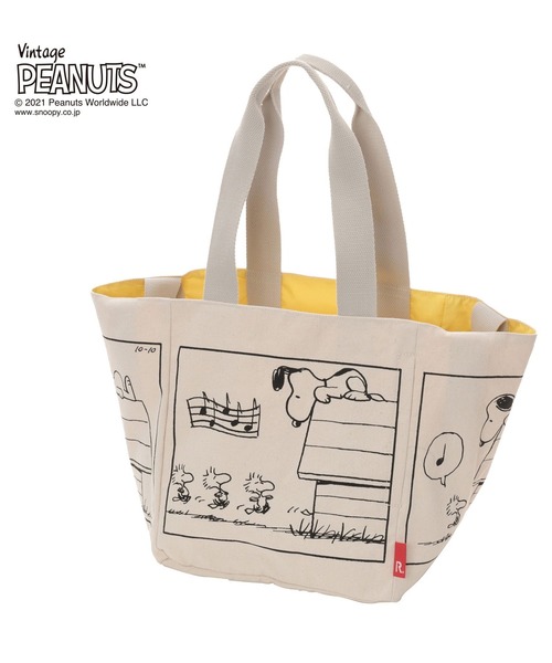 Vintage PEANUTS(ビンテージピーナッツ)の「ルートート/SNOOPY スヌーピー 大容量 トートバッグ IP.MEDスクエア.Peanuts-6R(トートバッグ・レディース・ブルー系その他/イエロー系その他・FREE)」の12枚目の写真