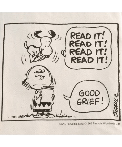 Vintage PEANUTS(ビンテージピーナッツ)の「ルートート/SNOOPY スヌーピー 大容量 トートバッグ IP.MEDスクエア.Peanuts-6R(トートバッグ・レディース・ブルー系その他/イエロー系その他・FREE)」の7枚目の写真