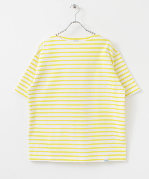 FORK&SPOON（フォークアンドスプーン）の「FORK&SPOON　ボートネックボーダーショートスリーブTシャツ（Tシャツ/カットソー・メンズ・ブルー系その他/ピンク系その他/ベージュ系その他/イエロー系その他/ブラック系その他/ホワイト系その他・4/5）」の16枚目の写真
