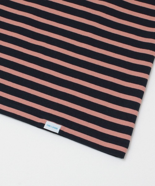FORK&SPOON（フォークアンドスプーン）の「FORK&SPOON　ボートネックボーダーショートスリーブTシャツ（Tシャツ/カットソー・メンズ・ブルー系その他/ピンク系その他/ベージュ系その他/イエロー系その他/ブラック系その他/ホワイト系その他・4/5）」の12枚目の写真