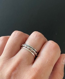 【blatto 925silver】925シルバー　変形デザインリング　フリーサイズ（サイズ調整可能）