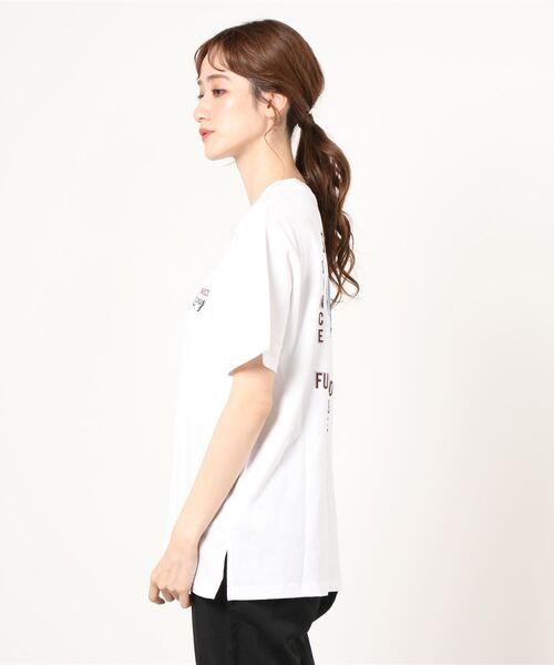 ROXY（ロキシー）の「ROXY/ロキシー ルーズシルエット  バックプリントTシャツ   RST212612T（Tシャツ/カットソー・レディース・ブラウン/ブルー/ホワイト/イエロー・M/L）」の9枚目の写真