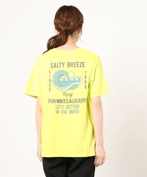 ROXY（ロキシー）の「ROXY/ロキシー ルーズシルエット  バックプリントTシャツ   RST212612T（Tシャツ/カットソー・レディース・ブラウン/ブルー/ホワイト/イエロー・M/L）」の5枚目の写真