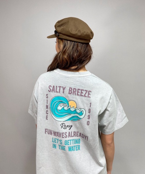 ROXY（ロキシー）の「ROXY/ロキシー ルーズシルエット  バックプリントTシャツ   RST212612T（Tシャツ/カットソー・レディース・ブラウン/ブルー/ホワイト/イエロー・M/L）」の4枚目の写真