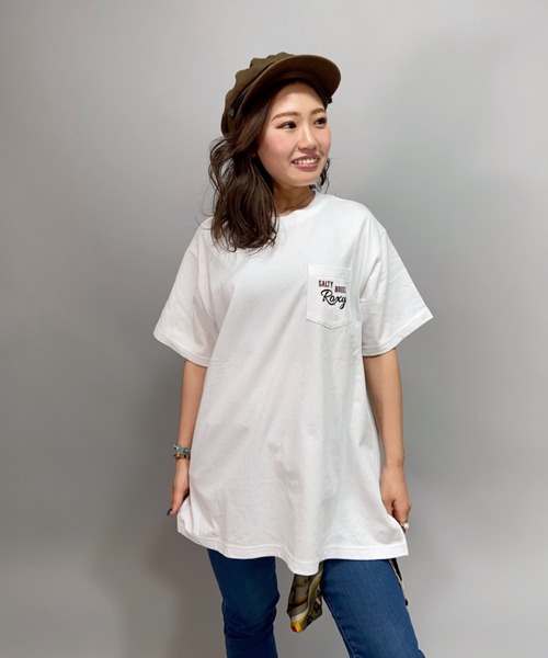 ROXY（ロキシー）の「ROXY/ロキシー ルーズシルエット  バックプリントTシャツ   RST212612T（Tシャツ/カットソー・レディース・ブラウン/ブルー/ホワイト/イエロー・M/L）」の10枚目の写真