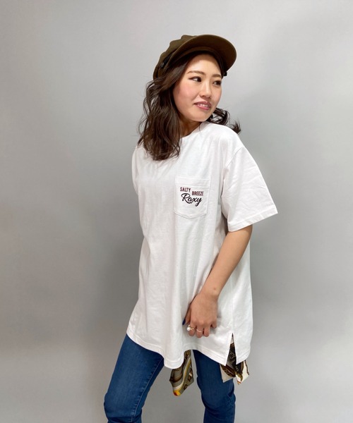 ROXY（ロキシー）の「ROXY/ロキシー ルーズシルエット  バックプリントTシャツ   RST212612T（Tシャツ/カットソー・レディース・ブラウン/ブルー/ホワイト/イエロー・M/L）」の11枚目の写真