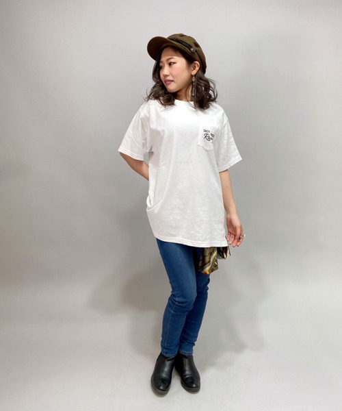 ROXY（ロキシー）の「ROXY/ロキシー ルーズシルエット  バックプリントTシャツ   RST212612T（Tシャツ/カットソー・レディース・ブラウン/ブルー/ホワイト/イエロー・M/L）」の14枚目の写真