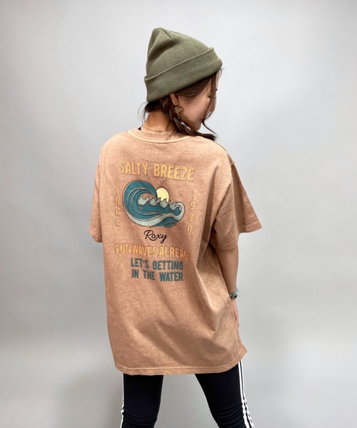 ROXY（ロキシー）の「ROXY/ロキシー ルーズシルエット  バックプリントTシャツ   RST212612T（Tシャツ/カットソー・レディース・ブラウン/ブルー/ホワイト/イエロー・M/L）」の18枚目の写真