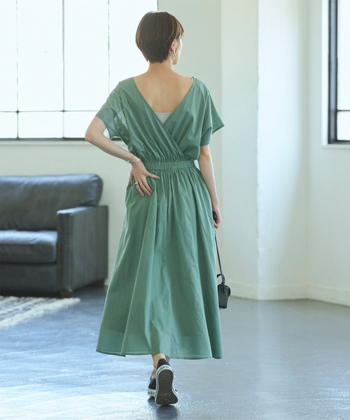 titivate(ティティベイト)の「前後2wayカシュクールワンピース(ワンピース・レディース・ブラック/パープル/グリーン/キャメル/グレイッシュベージュ・S/M/L)」の13枚目の写真