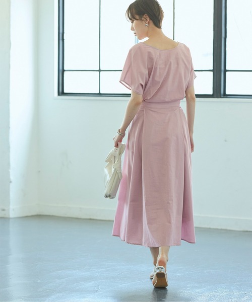 titivate(ティティベイト)の「前後2wayカシュクールワンピース(ワンピース・レディース・ブラック/パープル/グリーン/キャメル/グレイッシュベージュ・S/M/L)」の15枚目の写真