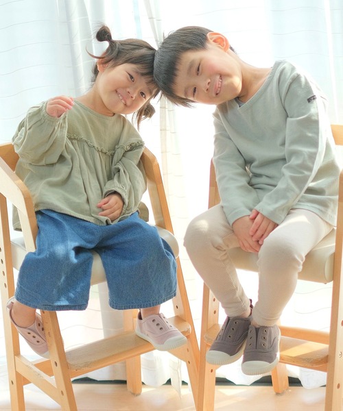 AmiAmi（アミアミ）の「キッズスリッポンスニーカー（スニーカー・キッズ・チャコールグレー/ピンク/グレイッシュベージュ・14.5㎝/15cm/16cm/17cm/18cm/19cm/20cm/21cm/16.5cm/18.5cm）」の10枚目の写真