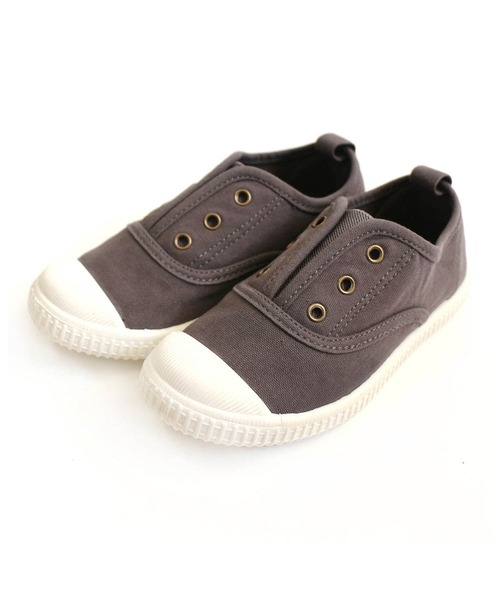 AmiAmi（アミアミ）の「キッズスリッポンスニーカー（スニーカー・キッズ・チャコールグレー/ピンク/グレイッシュベージュ・14.5㎝/15cm/16cm/17cm/18cm/19cm/20cm/21cm/16.5cm/18.5cm）」の6枚目の写真