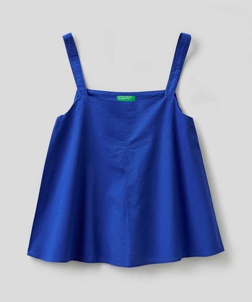 BENETTON (UNITED COLORS OF BENETTON)（ベネトンユナイテッドカラーズオブベネトン）の「リネン混キャミソールブラウス（キャミソール・レディース・ホワイト/ブラック/ブルー・SMALL/LARGE/X-SMALL/MEDIUM）」の12枚目の写真