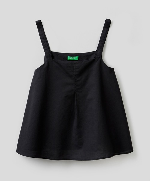 BENETTON (UNITED COLORS OF BENETTON)（ベネトンユナイテッドカラーズオブベネトン）の「リネン混キャミソールブラウス（キャミソール・レディース・ホワイト/ブラック/ブルー・SMALL/LARGE/X-SMALL/MEDIUM）」の16枚目の写真