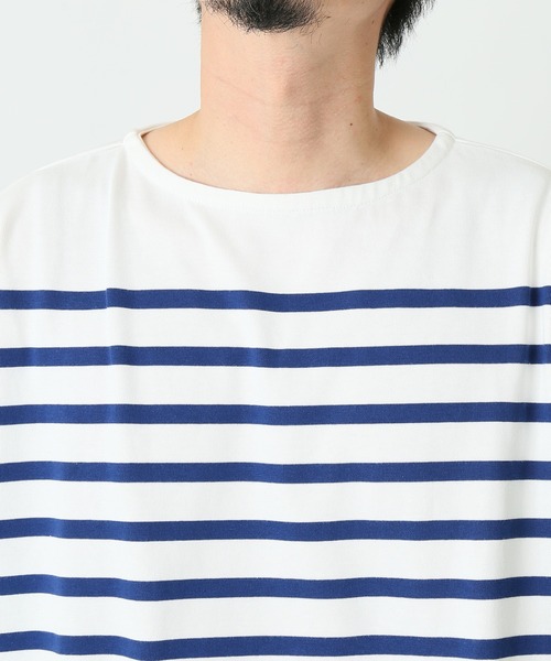 JOURNAL STANDARD relume（ジャーナルスタンダード　レリューム）の「【3XL】 NAVAL BORDER/ボーダーTシャツ（Tシャツ/カットソー・メンズ・ブラック/ネイビー/ブルー/ネイビー系1・LARGE/XXX-LARGE）」の7枚目の写真