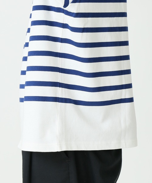 JOURNAL STANDARD relume（ジャーナルスタンダード　レリューム）の「【3XL】 NAVAL BORDER/ボーダーTシャツ（Tシャツ/カットソー・メンズ・ブラック/ネイビー/ブルー/ネイビー系1・LARGE/XXX-LARGE）」の14枚目の写真
