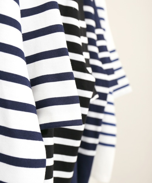 JOURNAL STANDARD relume（ジャーナルスタンダード　レリューム）の「【3XL】 NAVAL BORDER/ボーダーTシャツ（Tシャツ/カットソー・メンズ・ブラック/ネイビー/ブルー/ネイビー系1・LARGE/XXX-LARGE）」の11枚目の写真