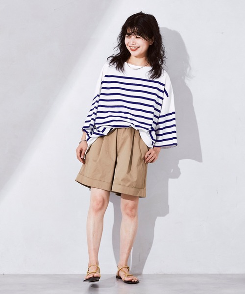 JOURNAL STANDARD relume（ジャーナルスタンダード　レリューム）の「【3XL】 NAVAL BORDER/ボーダーTシャツ（Tシャツ/カットソー・メンズ・ブラック/ネイビー/ブルー/ネイビー系1・LARGE/XXX-LARGE）」の19枚目の写真
