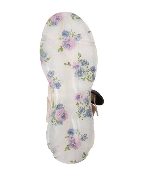 merry jenny（メリージェニー）の「floral sneaker sandal（サンダル・レディース・ブラック/アイボリー・MEDIUM/LARGE）」の5枚目の写真