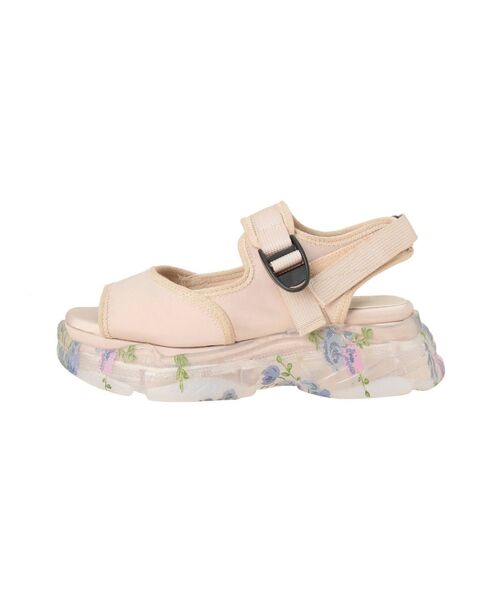 merry jenny（メリージェニー）の「floral sneaker sandal（サンダル・レディース・ブラック/アイボリー・MEDIUM/LARGE）」の8枚目の写真