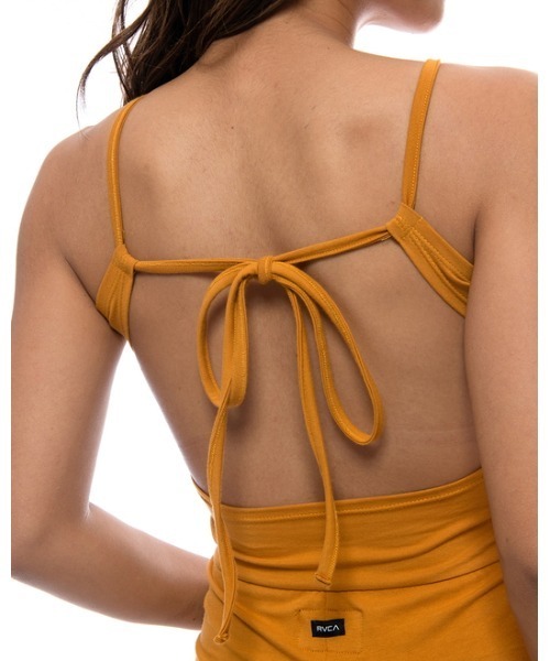 RVCA(ルーカ)の「RVCA レディース 【DANA TRIPPE COLLECTION】 SALOON ワンピース【2021年夏モデル】/ルーカオールインワン(つなぎ/オールインワン・レディース・マスタード/ブラック・SMALL/X-SMALL)」の6枚目の写真