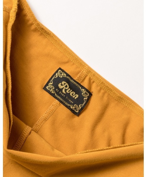 RVCA(ルーカ)の「RVCA レディース 【DANA TRIPPE COLLECTION】 SALOON ワンピース【2021年夏モデル】/ルーカオールインワン(つなぎ/オールインワン・レディース・マスタード/ブラック・SMALL/X-SMALL)」の8枚目の写真