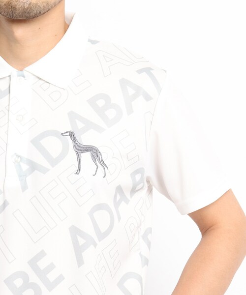 adabat(アダバット)の「◆【ビッグロゴ】バイアスロゴデザイン 半袖ポロシャツ(ポロシャツ・メンズ・ネイビー系/ホワイト系1・48/46/50)」の16枚目の写真