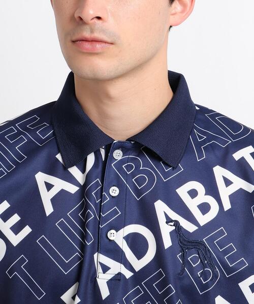 adabat(アダバット)の「◆【ビッグロゴ】バイアスロゴデザイン 半袖ポロシャツ(ポロシャツ・メンズ・ネイビー系/ホワイト系1・48/46/50)」の7枚目の写真