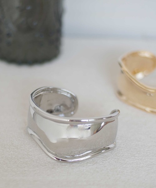 セール】【 ammy. / エイミードット 】 メタル ワイド バングル