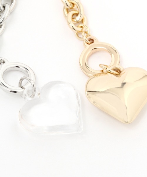 LOWRYS FARM(ローリーズファーム)の「ハートチェーンネックレス 949552(ネックレス・レディース・シルバー/ゴールド/グレー系その他/キャメル・FREE)」の16枚目の写真