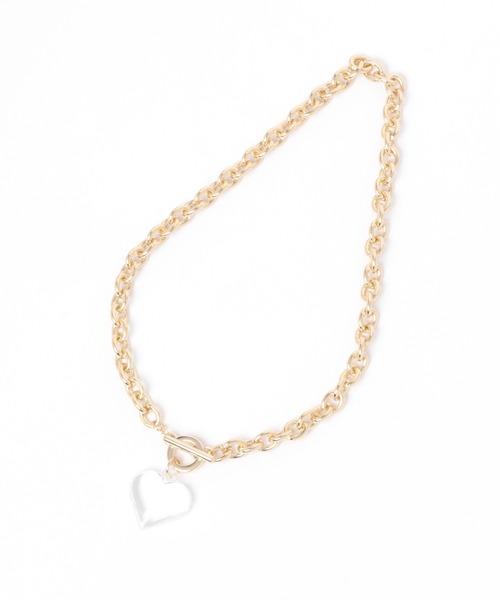 LOWRYS FARM(ローリーズファーム)の「ハートチェーンネックレス 949552(ネックレス・レディース・シルバー/ゴールド/グレー系その他/キャメル・FREE)」の12枚目の写真