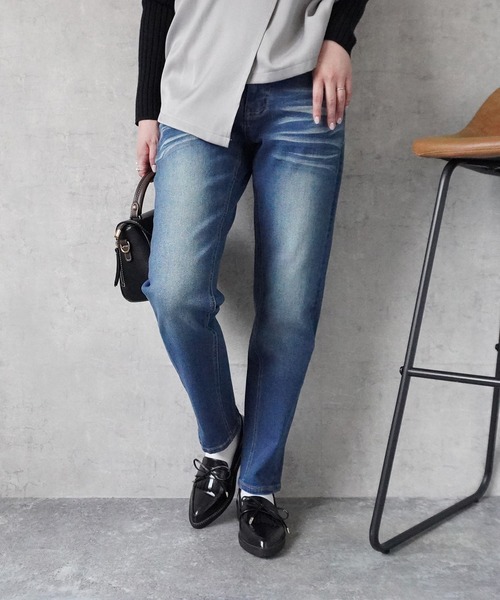 SELECT LEVERY（セレクトリベリー）の「飾りジップポケット付ボーイフレンドデニムパンツ（デニムパンツ・レディース・ライトブルー/ネイビー/インディゴブルー/ブルー/ワンウォッシュ/ホワイト/ブルー系その他/ブラック/ネイビー系/その他/ライトインディゴブルー/ブルー系1/ブラック系その他・MEDIUM/LARGE/SMALL/X-LARGE/X-SMALL）」の11枚目の写真
