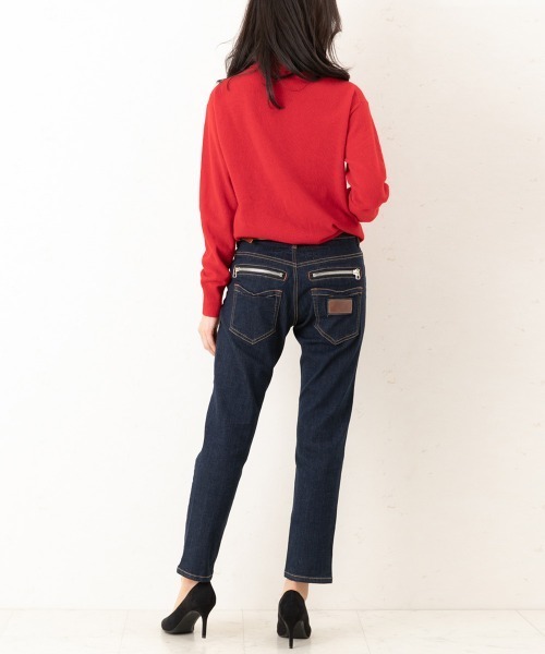 SELECT LEVERY（セレクトリベリー）の「飾りジップポケット付ボーイフレンドデニムパンツ（デニムパンツ・レディース・ライトブルー/ネイビー/インディゴブルー/ブルー/ワンウォッシュ/ホワイト/ブルー系その他/ブラック/ネイビー系/その他/ライトインディゴブルー/ブルー系1/ブラック系その他・MEDIUM/LARGE/SMALL/X-LARGE/X-SMALL）」の17枚目の写真