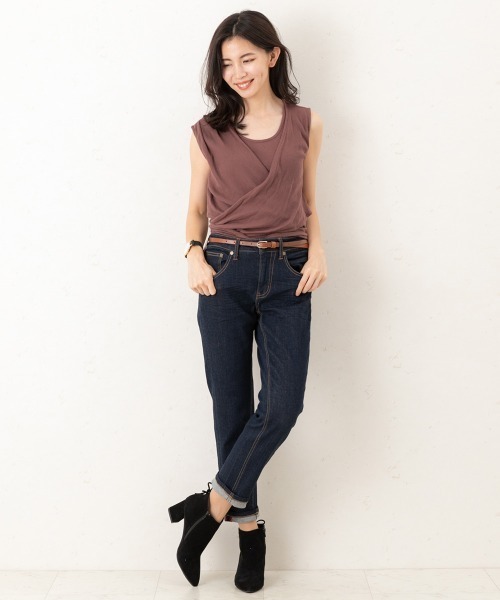 SELECT LEVERY（セレクトリベリー）の「飾りジップポケット付ボーイフレンドデニムパンツ（デニムパンツ・レディース・ライトブルー/ネイビー/インディゴブルー/ブルー/ワンウォッシュ/ホワイト/ブルー系その他/ブラック/ネイビー系/その他/ライトインディゴブルー/ブルー系1/ブラック系その他・MEDIUM/LARGE/SMALL/X-LARGE/X-SMALL）」の15枚目の写真