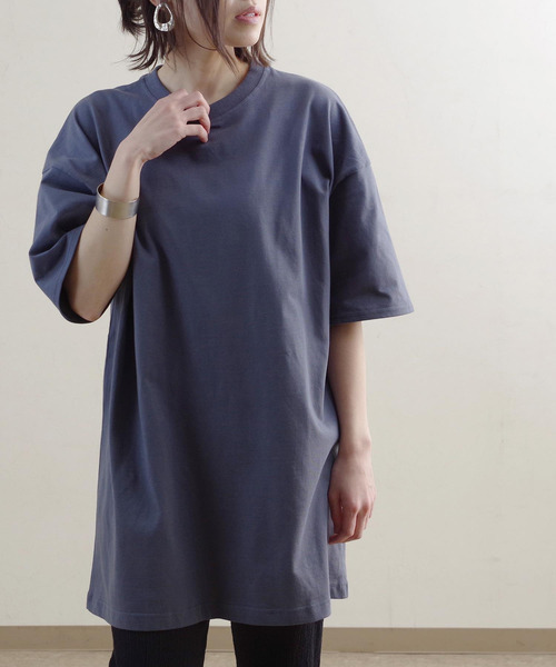 Fizz（フィズ）の「【Fizz/フィズ】　バックスリットデザインイージーチュニック（チュニック・レディース・ブラック/ブルー/アイボリー/モカ/パープル・M）」の7枚目の写真