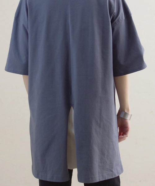 Fizz（フィズ）の「【Fizz/フィズ】　バックスリットデザインイージーチュニック（チュニック・レディース・ブラック/ブルー/アイボリー/モカ/パープル・M）」の9枚目の写真