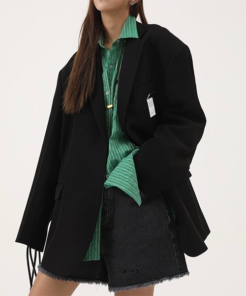 【DO NOT TAG】Brand Logo Wide Tailored Jacket XF11233J