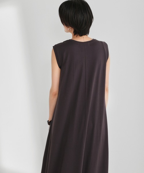 Bou Jeloud（ブージュルード）の「オーガニック前フレア切替ワンピース（ワンピース・レディース・グレー/オフホワイト/ミント/ラベンダー・38）」の5枚目の写真