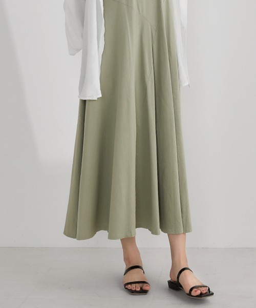 Bou Jeloud（ブージュルード）の「オーガニック前フレア切替ワンピース（ワンピース・レディース・グレー/オフホワイト/ミント/ラベンダー・38）」の7枚目の写真