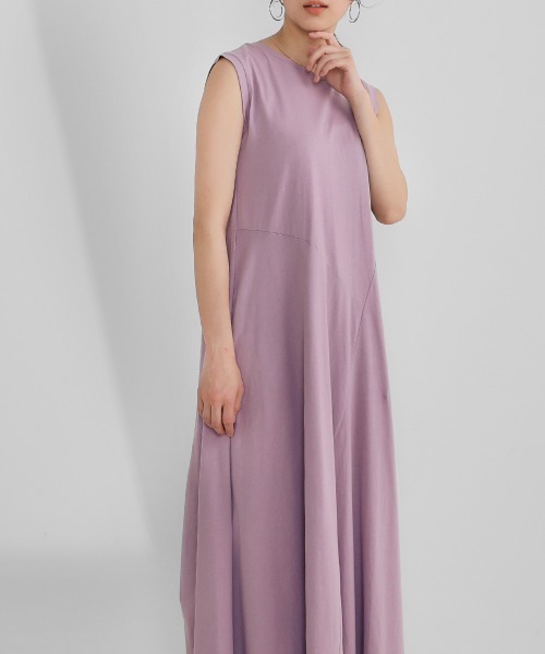 Bou Jeloud（ブージュルード）の「オーガニック前フレア切替ワンピース（ワンピース・レディース・グレー/オフホワイト/ミント/ラベンダー・38）」の9枚目の写真