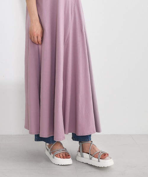 Bou Jeloud（ブージュルード）の「オーガニック前フレア切替ワンピース（ワンピース・レディース・グレー/オフホワイト/ミント/ラベンダー・38）」の10枚目の写真