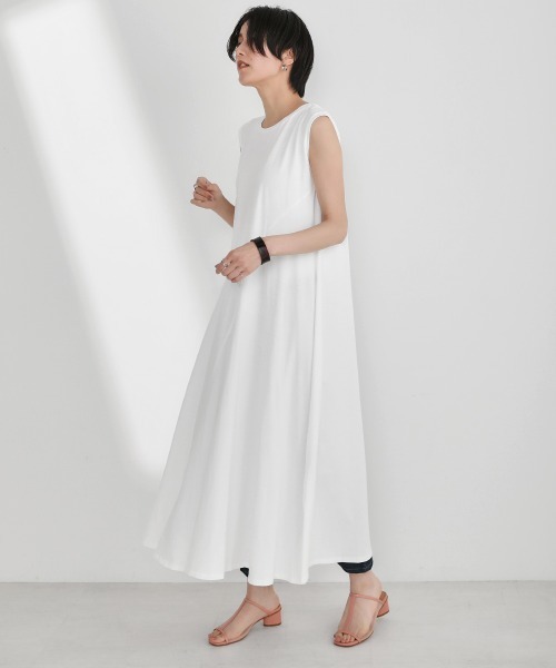 Bou Jeloud（ブージュルード）の「オーガニック前フレア切替ワンピース（ワンピース・レディース・グレー/オフホワイト/ミント/ラベンダー・38）」の18枚目の写真