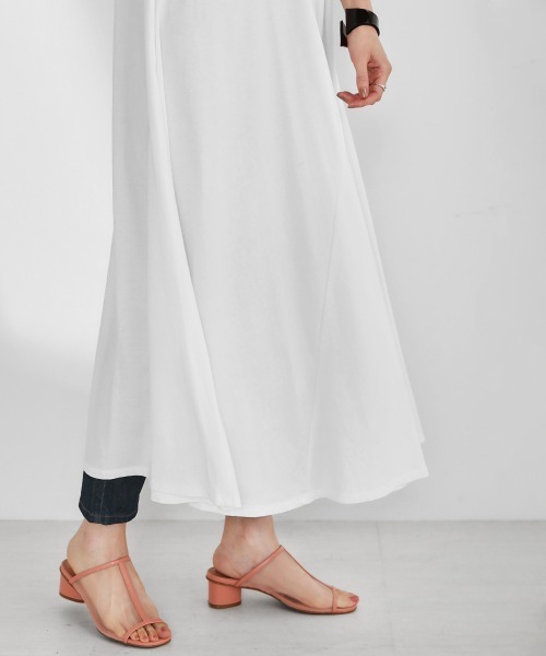 Bou Jeloud（ブージュルード）の「オーガニック前フレア切替ワンピース（ワンピース・レディース・グレー/オフホワイト/ミント/ラベンダー・38）」の19枚目の写真