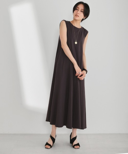 Bou Jeloud（ブージュルード）の「オーガニック前フレア切替ワンピース（ワンピース・レディース・グレー/オフホワイト/ミント/ラベンダー・38）」の22枚目の写真