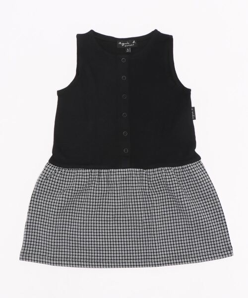 チェックドッキングワンピース ワンピース Agnes ワンピース ドレス B アニエスベー のファッション Robe セール Robe Agnes キッズ Jgc8