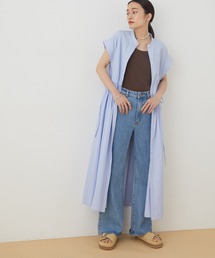 【WEB限定】ウエスト切替フレンチシャツワンピース