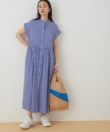 【WEB限定】ウエスト切替フレンチシャツワンピース