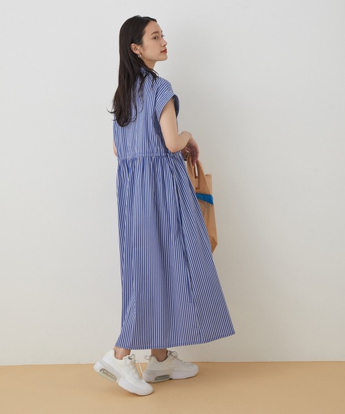 ADAM ET ROPE'(アダムエロペ)の「【WEB限定】ウエスト切替フレンチシャツワンピース(シャツワンピース・レディース・ブラック/サックスブルー/ブルー系その他4・FREE)」の19枚目の写真