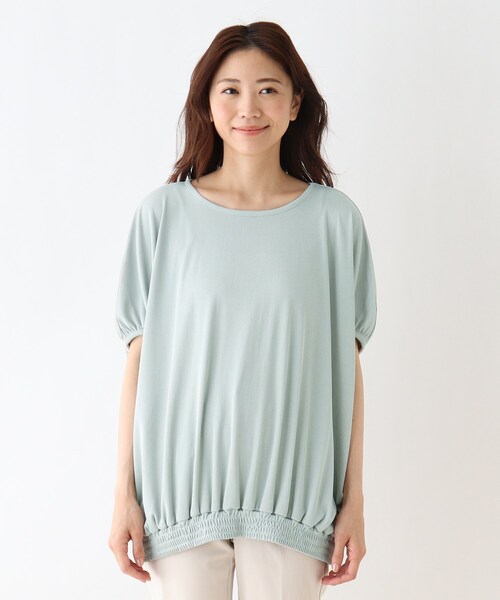 SHOO・LA・RUE（シューラルー）の「◆テレコドルマンビッグTシャツ（Tシャツ/カットソー・レディース・ブラック/ダークグリーン/アイボリー/ブラウン系その他・00）」の5枚目の写真