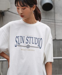 【ZIP FIVE】ヴィンテージレトロ ロゴデザイン半袖ビッグTシャツ【ユニセックス】